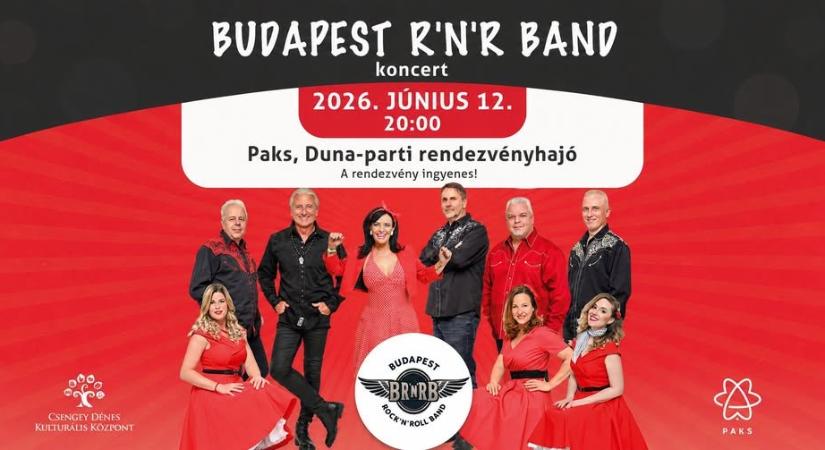 Programajánló – Budapest Rock ‘N’ Roll Band koncert a Duna-parton