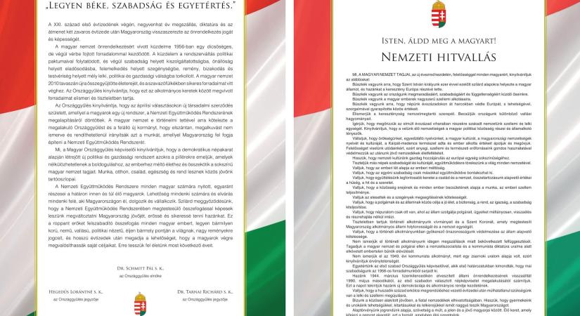 Volt miniszter: Indokolatlan, kontraproduktív kirakni a Nemzeti hitvallást a közintézmények falára