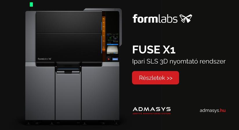 Ipari léptékű SLS 3D nyomtató a Formlabs-tól:bemutatkozott a Fuse X1