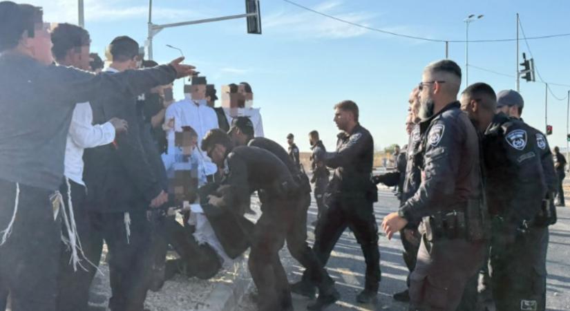 Tiltakozó útlezárások Izraelben a szolgálatmegtagadók letartóztatása miatt