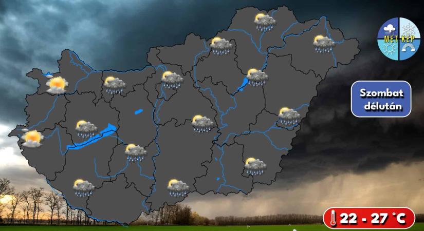 Szombaton is záporok tarkíthatják az időjárás