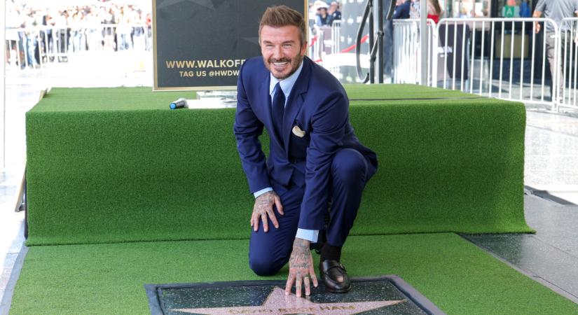 David Beckham történelmet írt: csillagot kapott a hollywoodi Hírességek Sétányán
