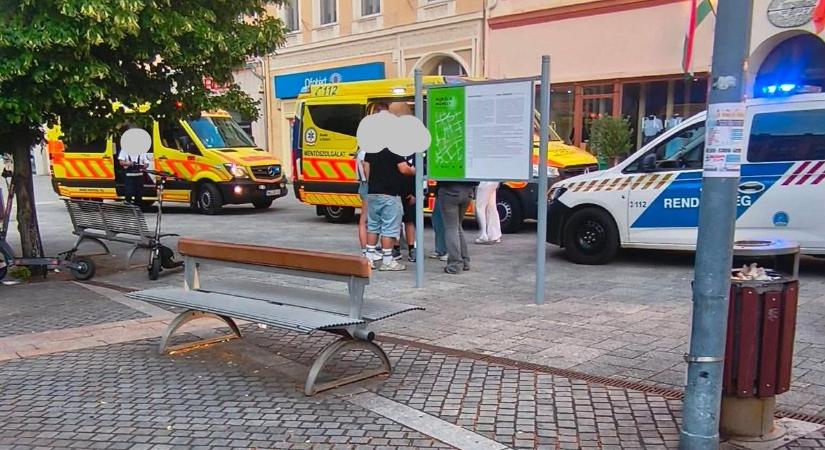 Rolleres baleset történt a szombathelyi Fő téren - fotók