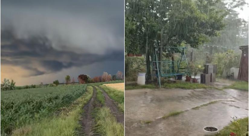 Elképesztő felvételeken a brutális viharfelhő Nagyecsednél – Leszakadt az ég Szabolcsban (fotó, videók)