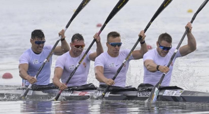 Kilenc év után újra aranyérmes a magyar férfi kajak négyes