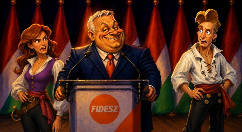 A Monkey Island-poén, amelyhez a Fidesz most kínosan pontos díszletet épített