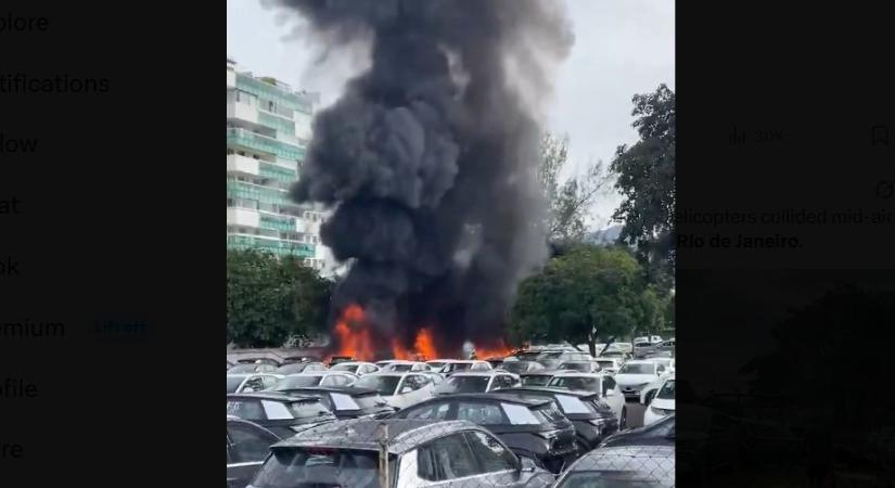 Két helikopter ütközött össze a levegőben Rio de Janeiróban