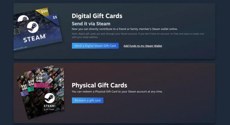 Eltűnnek a boltokból a Steam ajándékkártyái