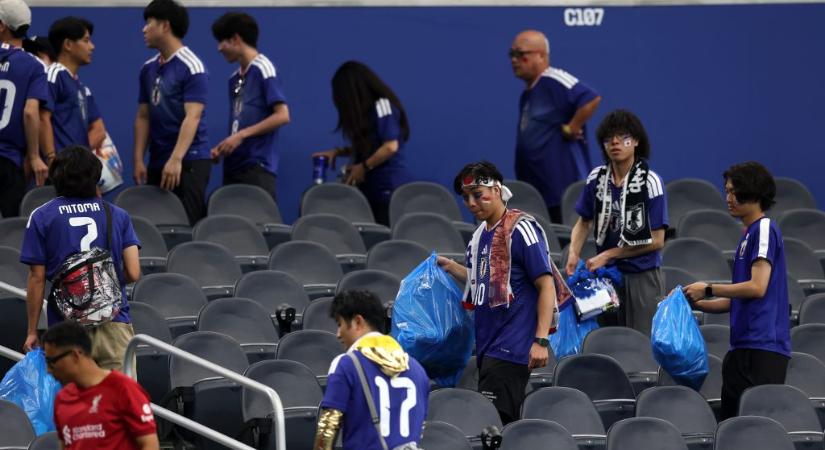 A japán szurkolók újra példát mutatttak a világbajnokságon