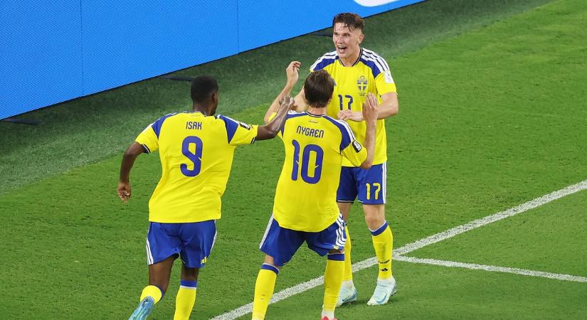 Isak és Gyökeres is betalált: ötösre vizsgázott Svédország Tunéziával szemben