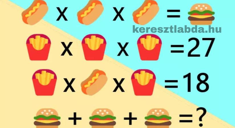 Napi matek feladat: Hot dog és hamburger az egyenletben, a műveleti jelnél bukik el a legtöbb ember