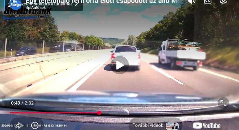 Videón az M3-ason történt brutális baleset