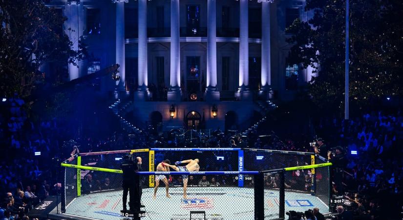 Képek: ilyen volt a Donald Trump születésnapjára rendezett küzdősport-gála a Fehér Házban