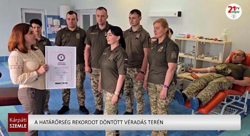 A határőrség rekordot döntött véradás terén (videó)