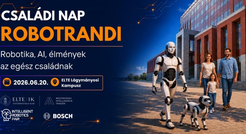 Robotok, mesterséges intelligencia 2026. június 20-án szombaton a RobotRandi Családi Napon az ELTE Lágymányosi Campuson