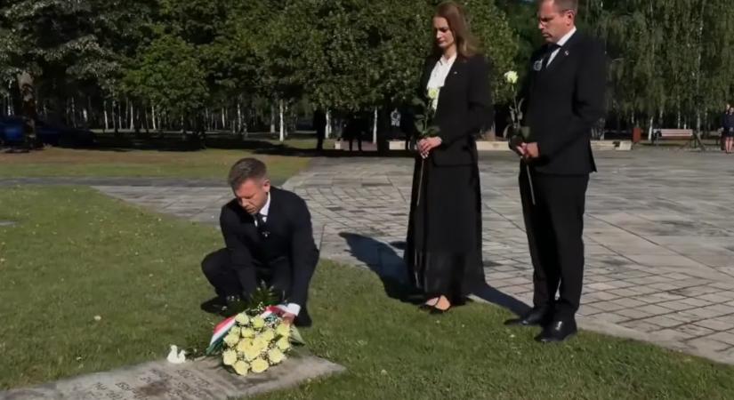 Magyar Péter a 301-es parcellánál kezdte a napot