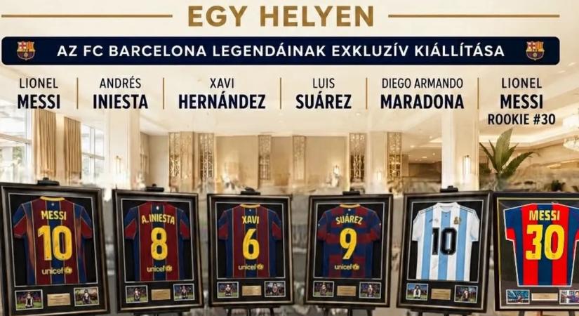 Diego Maradona és Lionel Messi aláírt meze is látható Kecskeméten