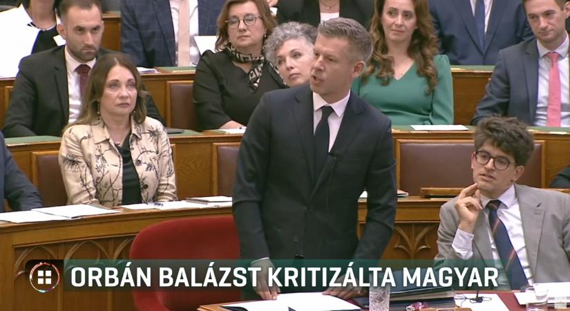 Magyar Péter gyávának nevezte Orbán Balázst az 56-os hősök évfordulóján