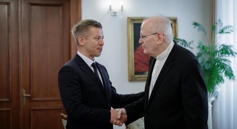 Erdő Péter bíboros kedden Magyar Pétert fogadta