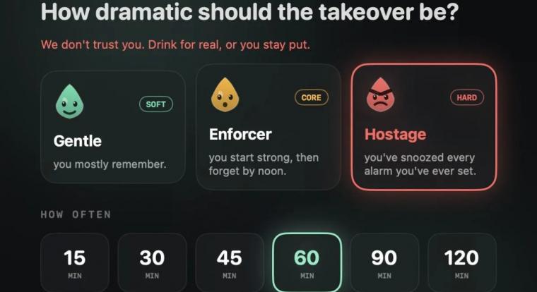 Ez az app foglyul ejti a gépedet, ha nem iszol elég vizet