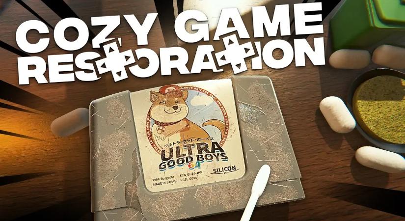 Ütött-kopott régi játékkazetták és karcos, törött CD-lemezek várják, hogy megjavítsuk őket a Cozy Game Restorationben