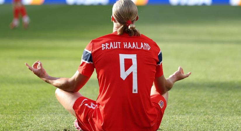 Haaland berobbant a vb-n: a csatár duplával vezette sikerre Norvégiát