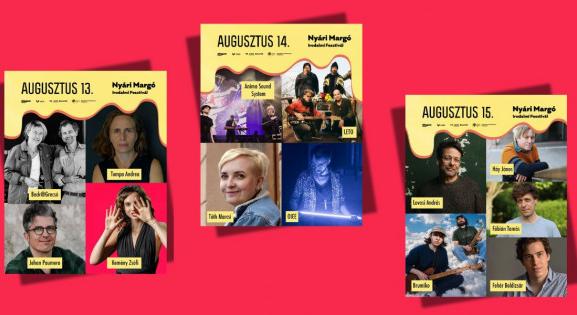 Tompa Andrea, beck@grecsó, Kemény Zsófi: már napijegyet is vehetsz a Nyári Margóra!