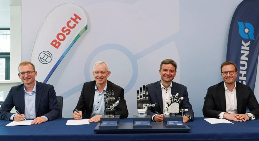 A SCHUNK és a Bosch fejlesztési együttműködést indít humanoid robotkezek fejlesztésére