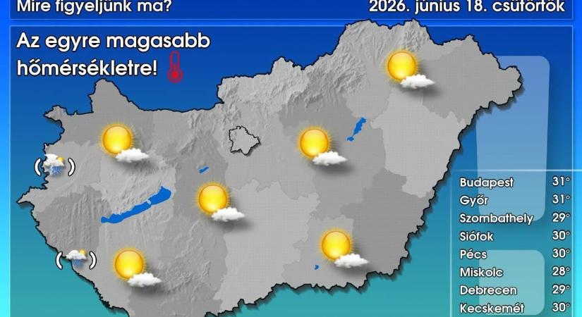 A zárójelbe tett zivatar nem jelent jót! Pedig Zalában könnyen előfordulhat