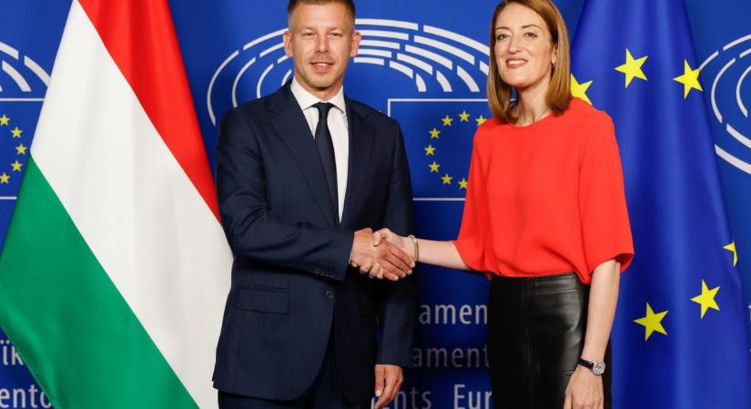 Erről tárgyalt az Európai Parlament elnökével Magyar Péter