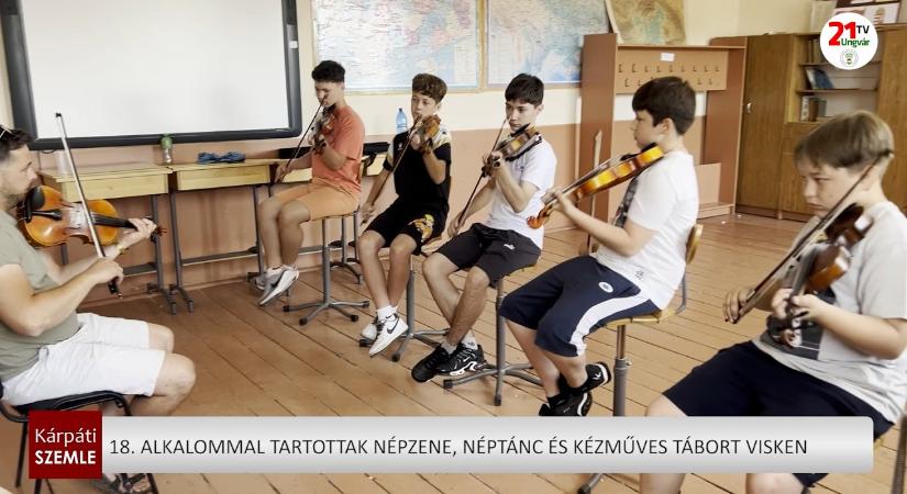 18. alkalommal tartottak népzene, néptánc és kézműves tábort Visken (videó)