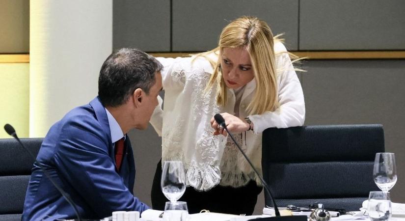 Ölre ment egymással Meloni és a spanyol kormányfő: a migráció témáján különböztek össze a politikusok
