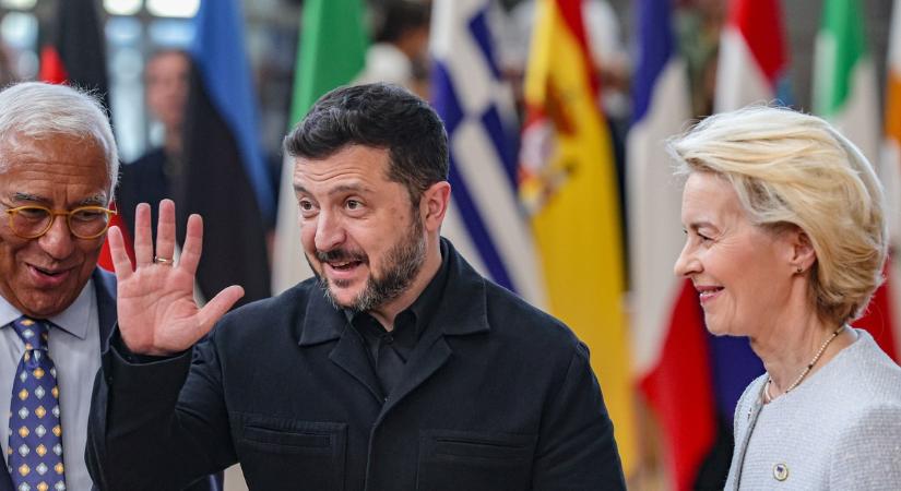 Magyar Péter Zelenszkijjel találkozott Brüsszelben – itt az első közös fotó