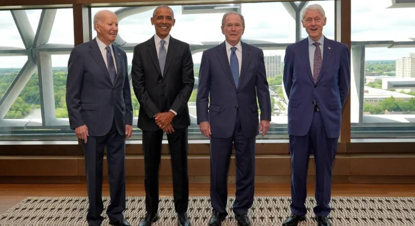 Ritkán látni ilyet: négy amerikai elnök egy képen