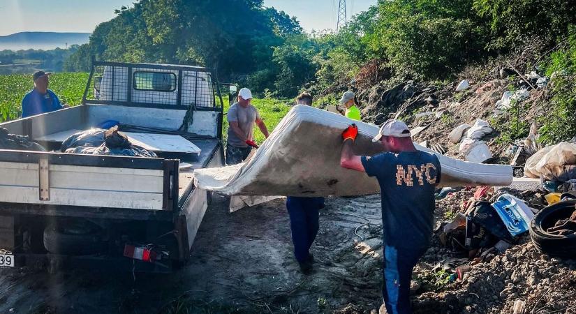 Hat kisteherautónyi szemetet vittek el: újabb illegális hulladéklerakót számoltak fel Tatán