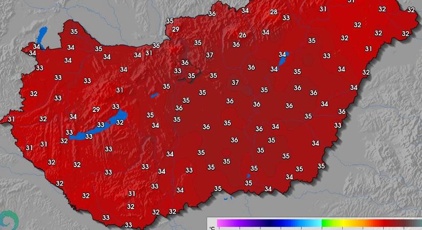 Szombaton új napi melegrekord született: volt, ahol 37,1 fokot mértek