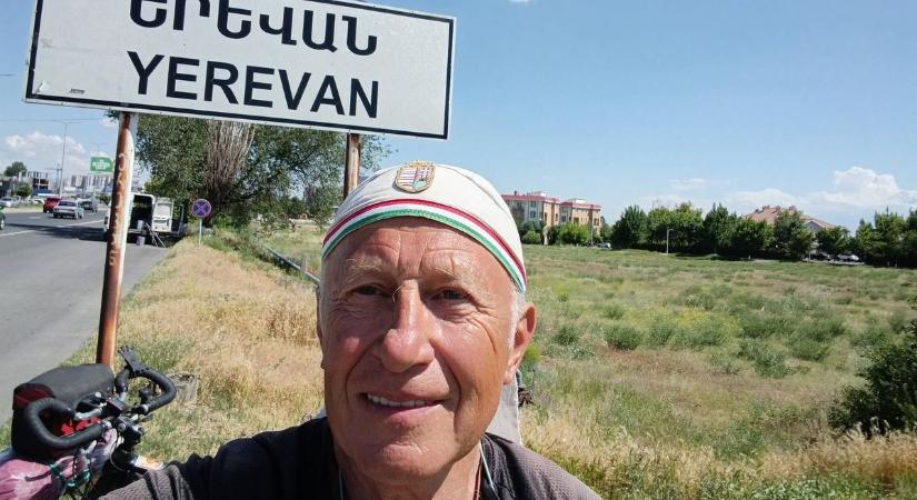 Újabb nem mindennapi teljesítmény, 72 évesen Azerbajdzsánból teker Dunaújvárosig (galéria)