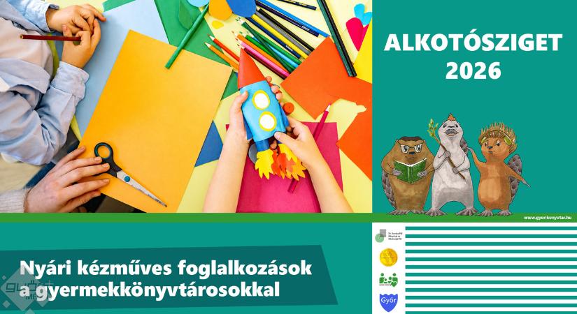 Nyári kézműves foglalkozásokkal várja a gyermekeket a Gyermekkönyvtár