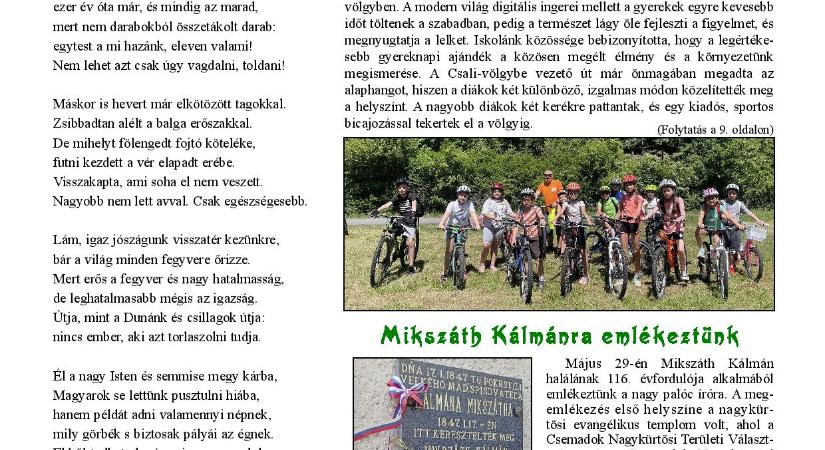 Trianoni megemlékezések, juniális és nagyinterjú júniusi Kürtösben
