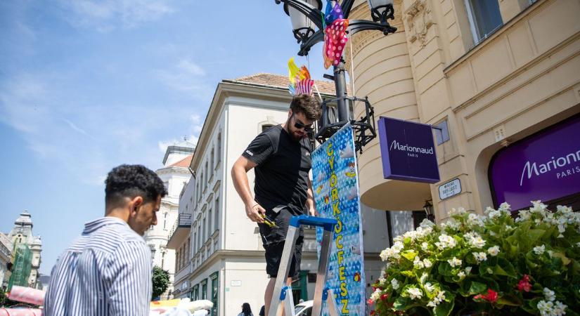 Szépül a Baross út - Holnaptól átvehetők a Győrkőc karszalagok - fotók