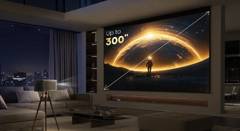 Tévéhelyettesítő: akár 762 centis képet is kivetít a falra, közben a szemnek sem tesz rosszat a Hisense új projektora