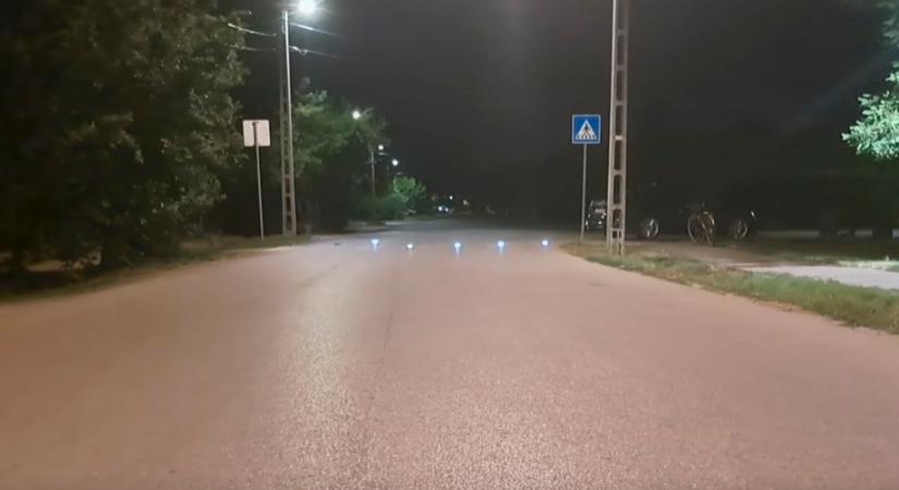 Intelligens LED-es zebrát tesztelnek Törökszentmiklóson