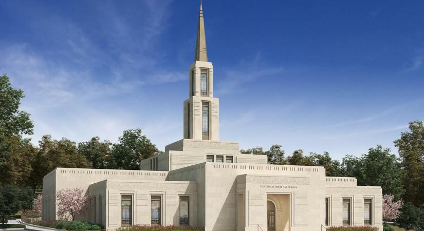 Szerkezetkész a mormonok magyarországi temploma Óbudán
