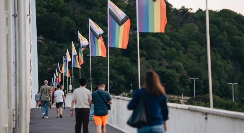 Elfogták az Erzsébet hídról pride-zászlókat a Dunába dobó dilist