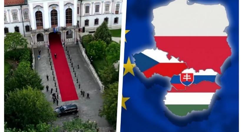 Csehország, Szlovákia és Lengyelország miniszterelnökeinek fogadása Gödöllőn képekben