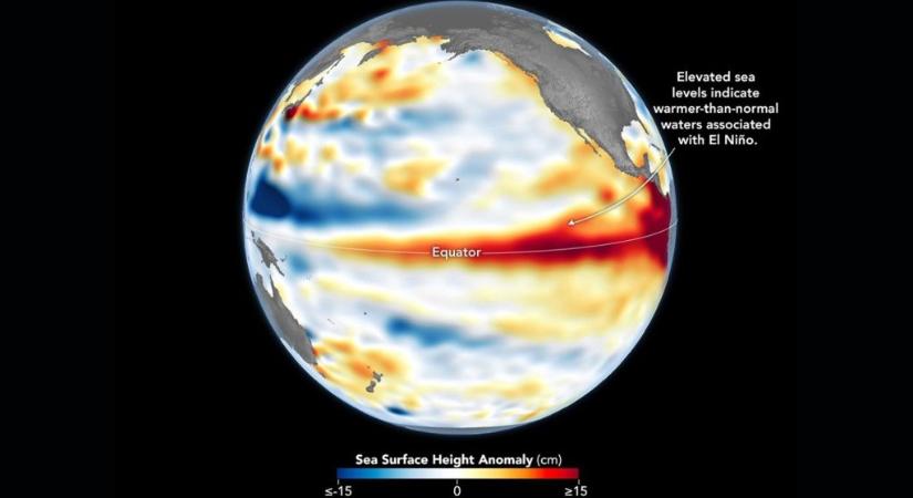 Kivételesen erős El Niñót jeleznek a NASA megfigyelései