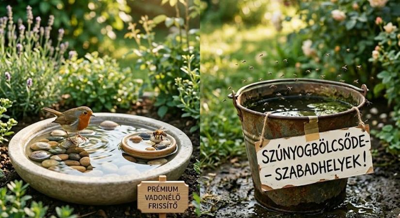 Vizet adsz a kert élőlényeinek? Szuper, csak ne szúnyogbölcsődét nyiss mellé