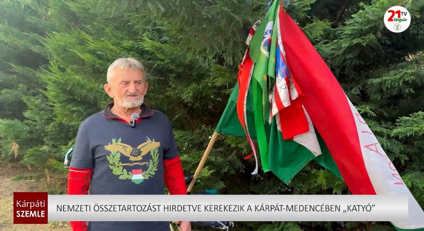 Nemzeti összetartozást hirdetve kerekezik a Kárpát-medencében „Katyó” (videó)