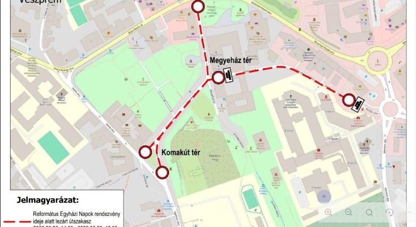 Forgalmi korlátozásokra kell számítani Veszprém belvárosában a REND fesztivál miatt
