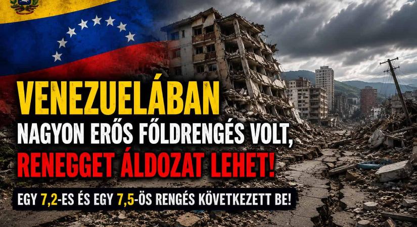Venezuelában nagyon erős földrengés volt, rengeteg áldozat lehet!